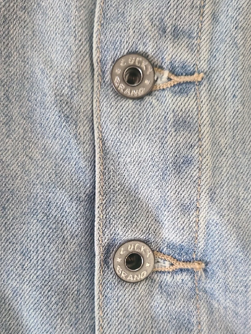 Lucky Brand Light Blue Button-Front Denim Skirt - Picture 3 of 5